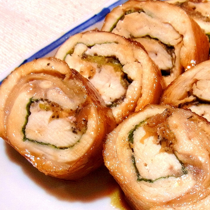 照り焼き梅じそチキンロール レシピ 作り方 By メリッコ 楽天レシピ